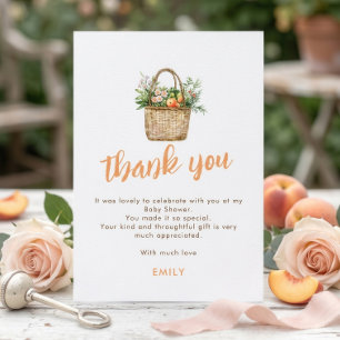 Carte de remerciement pour baby shower Locally Gro