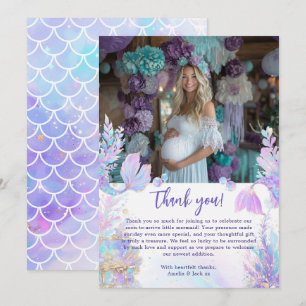 Carte de remerciement pour Baby Shower Pastel Litt