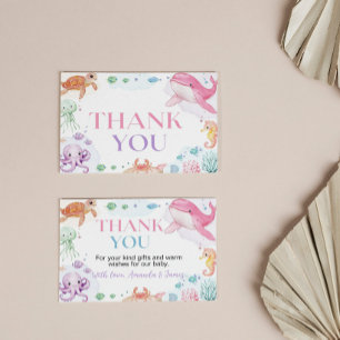 Carte de remerciement pour Baby Shower Sea You Soo