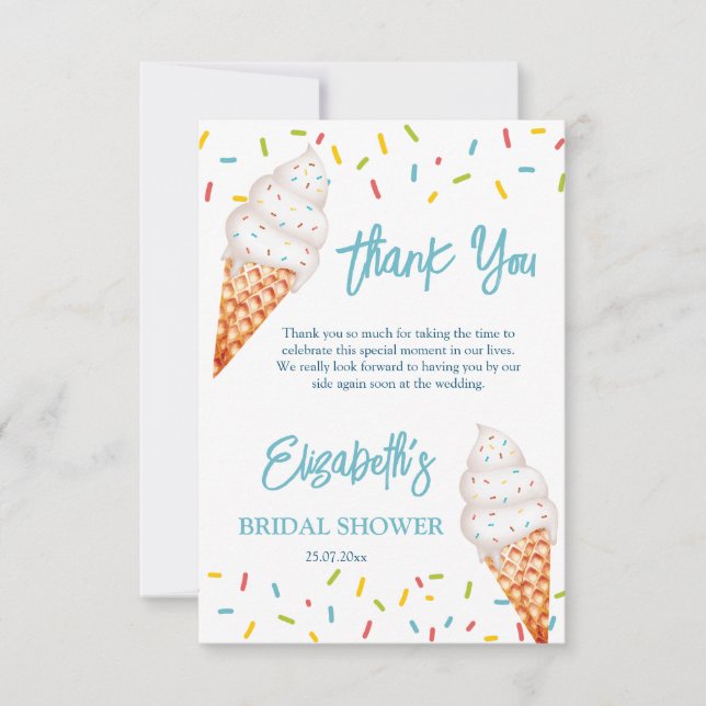 carte de remerciement pour baby shower sur le thèm (Devant)