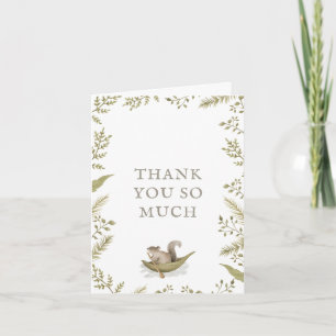 Carte de remerciement pour Baby Shower sur le thèm