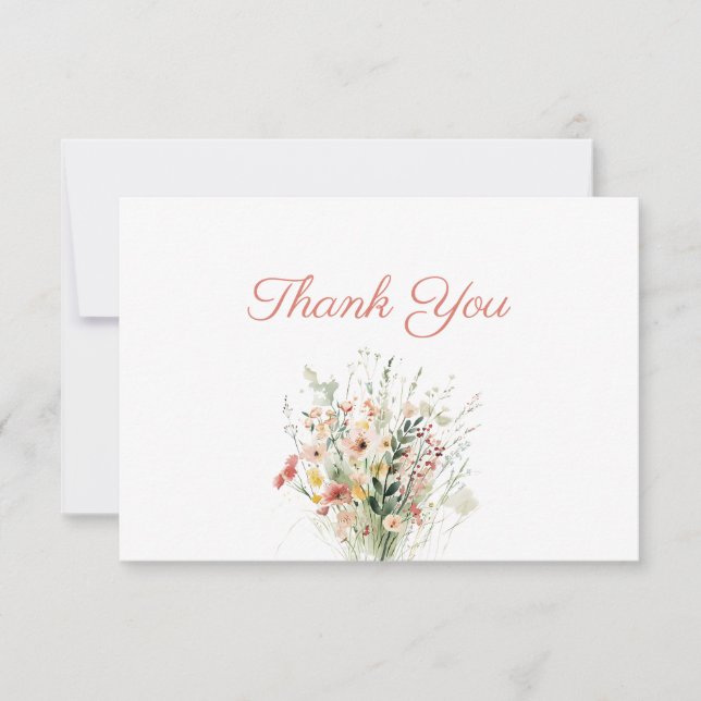 Carte de remerciement pour bouquet de fleurs sauva (Devant)