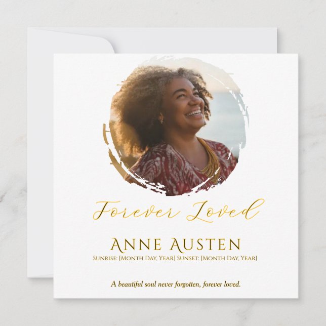 Carte de remerciement pour des funérailles (Devant)