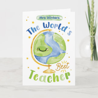 Carte de remerciement pour enseignant mondial – Gl