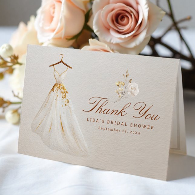 Carte de remerciement pour enterrement de vie de j (Bridal Shower Thank You Card )