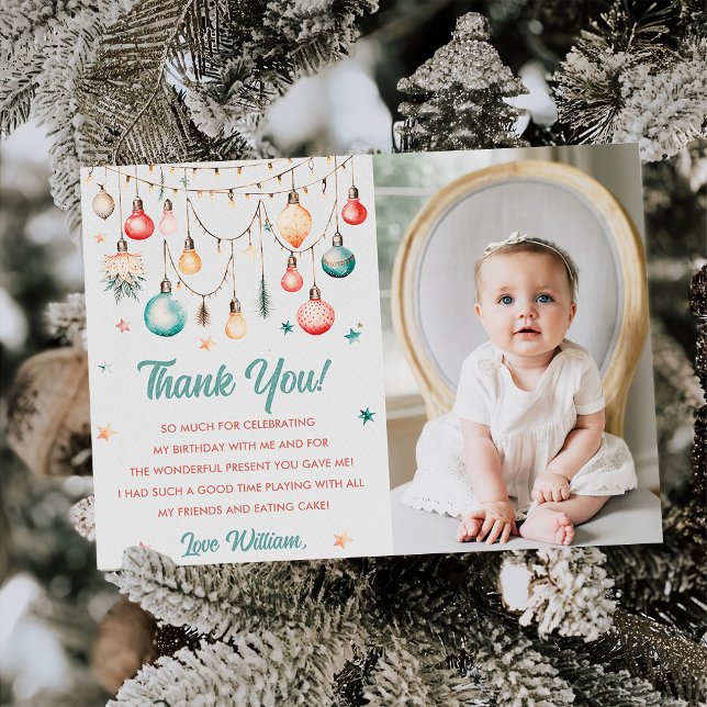 Carte de remerciement pour fête d'anniversaire Bou (Créateur téléchargé)