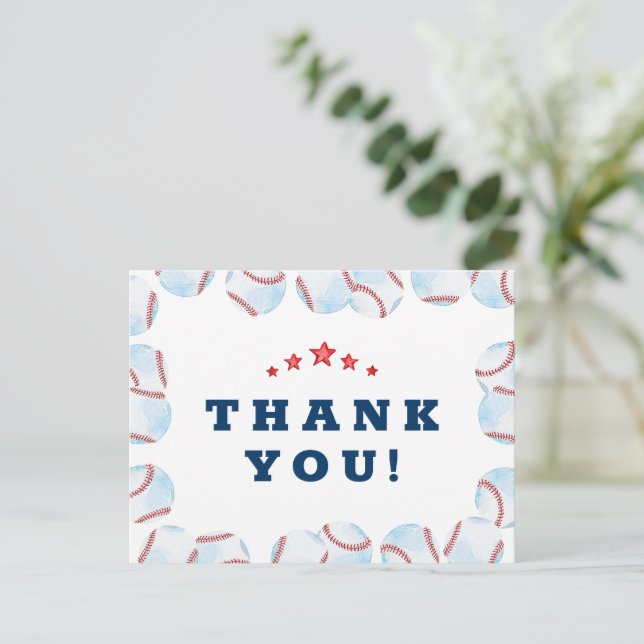 Carte de remerciement pour fête d'anniversaire de  (Debout devant)