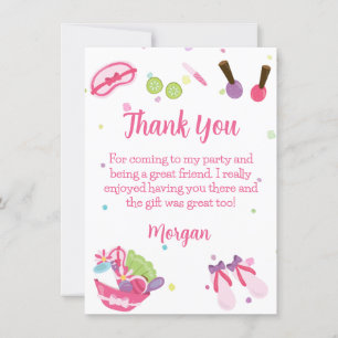 Carte de remerciement pour fête d'anniversaire Spa