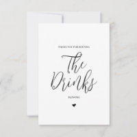 Carte de remerciement pour fournisseur de mariage