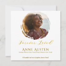 Carte de remerciement pour funérailles