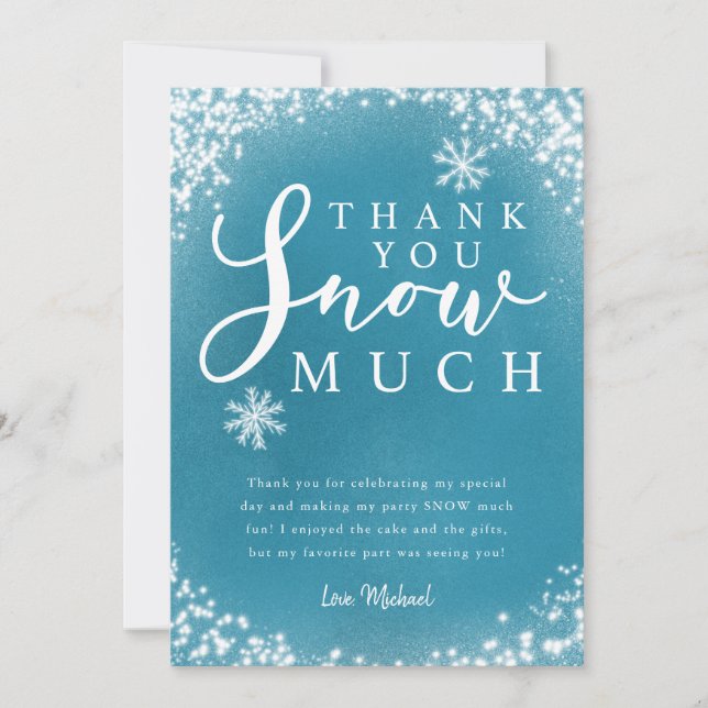 Carte de remerciement pour garçon pour fête d'anni (Devant)