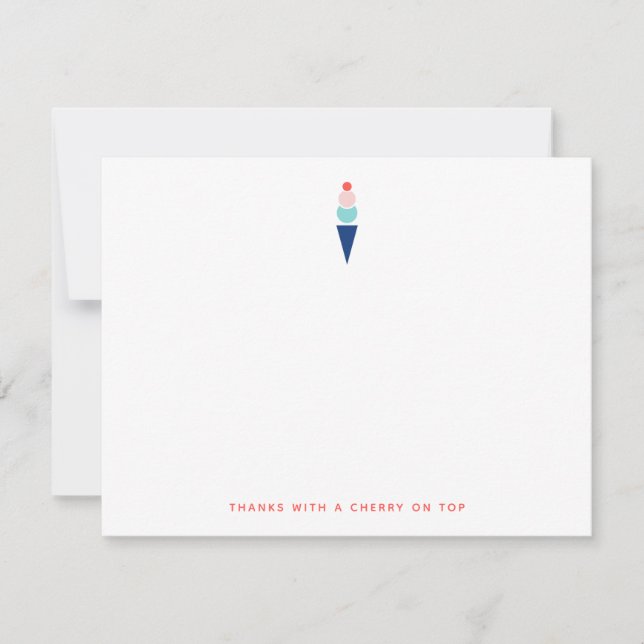 Carte de remerciement pour glace pour enfants (Devant)