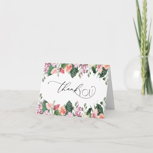 Carte de remerciement pour la douche de mariée à l (Devant)