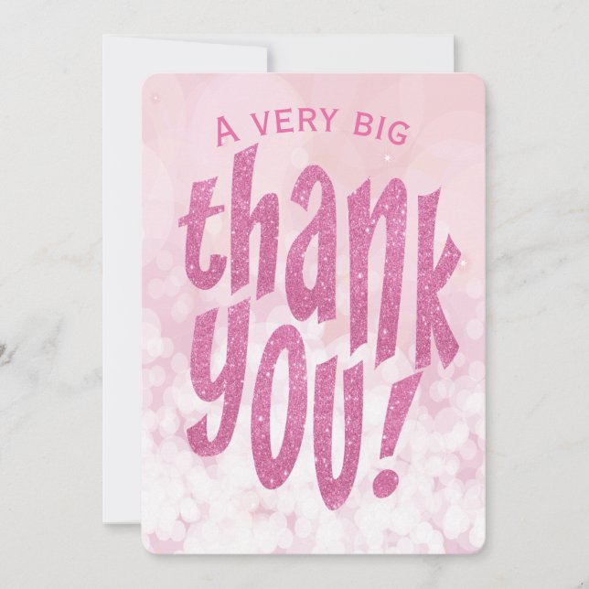 Carte de remerciement pour la fête d'anniversaire  (Devant)
