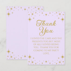 Carte de remerciement pour l'anniversaire de la Pr