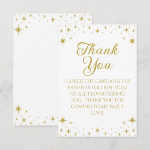 Carte de remerciement pour l'anniversaire de la Pr