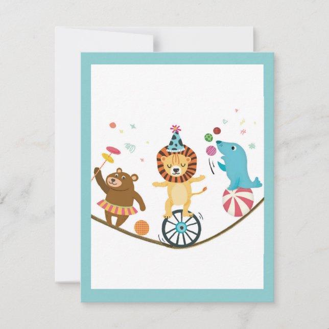 Carte de remerciement pour l'anniversaire des enfa (Devant)