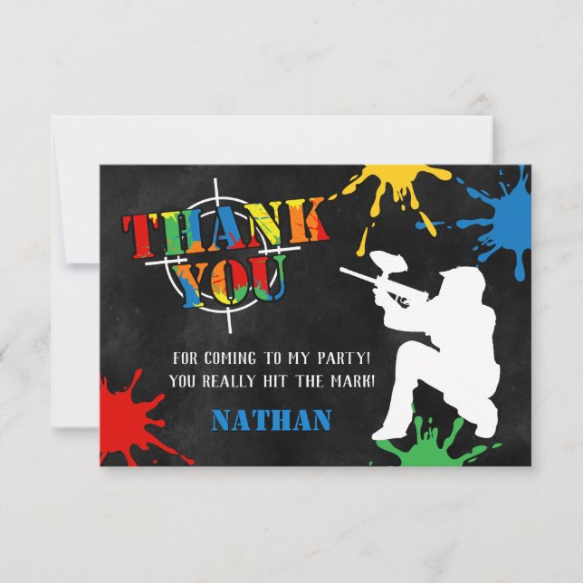 Carte de remerciement pour l'anniversaire d'un ado (Devant)