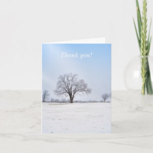 Carte de remerciement pour le chêne d'hiver mis en
