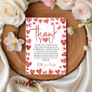Carte de remerciement pour le premier anniversaire