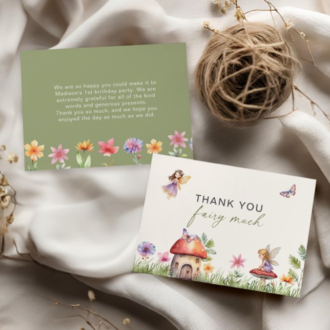 Carte de remerciement pour le premier anniversaire (Créateur téléchargé)