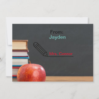 Carte de remerciement pour les enseignants à la re