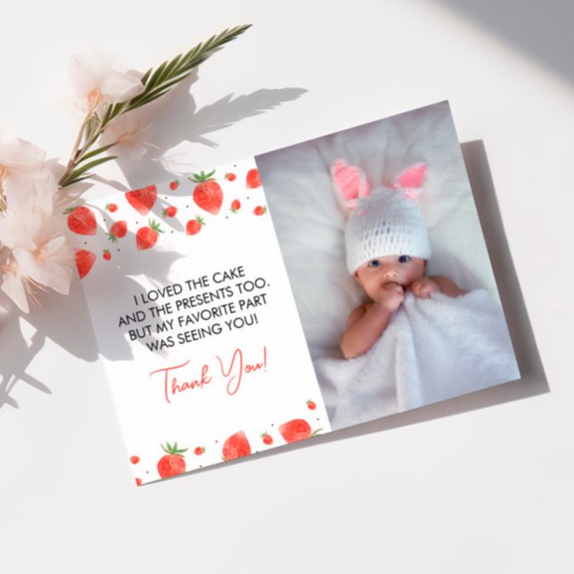 Carte de remerciement pour les photos du premier a (Créateur téléchargé)