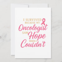 Carte de remerciement pour oncologue Ruban Rose –