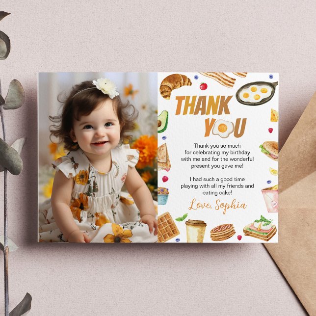 Carte de remerciement pour petit-déjeuner, brunch  (Créateur téléchargé)