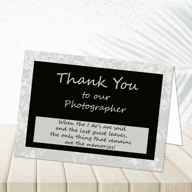 Carte de remerciement pour photographe (Créateur téléchargé)