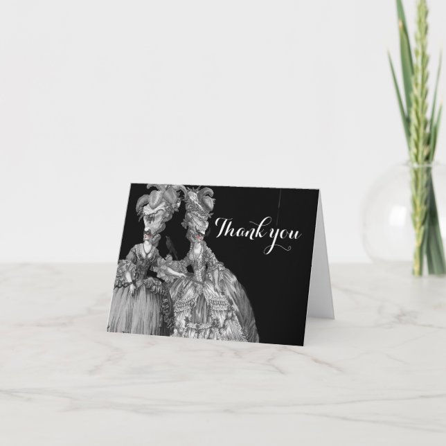 Carte de remerciement pour un Bal d'Halloween. (Devant)