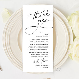 Carte de Remerciement pour un Cadre de Mariage Rom