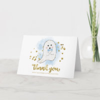 Carte de remerciement pour une baby shower Hallowe