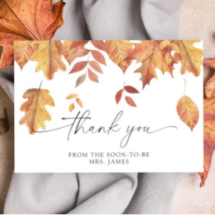 Carte de remerciement pour une baby shower thème f