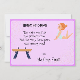 Carte de remerciement pour une fête d'anniversaire