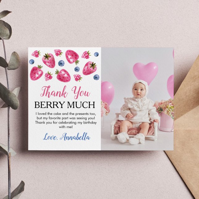 Carte de remerciement pour une fête d'anniversaire (Créateur téléchargé)