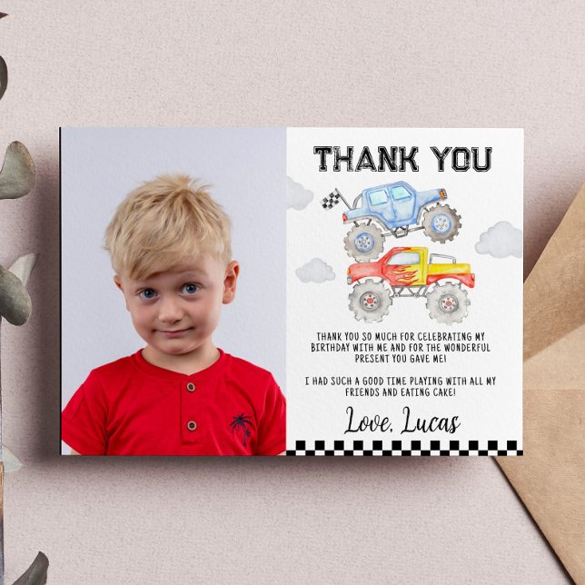 Carte de remerciement pour une photo d'anniversair (Créateur téléchargé)