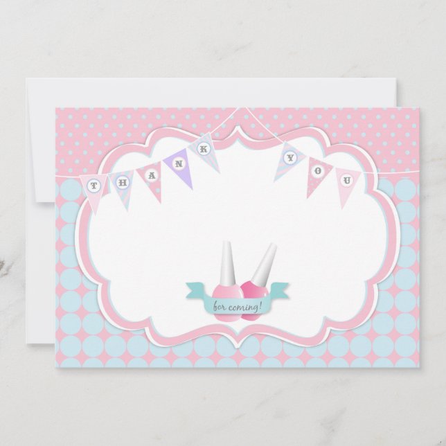 Carte de remerciement pour une soirée de manucure  (Devant)