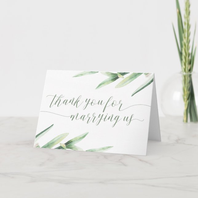 Carte de remerciement pour votre mariage par l'off (Devant)