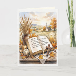 Carte de remerciement Psaume 100 Open Bible