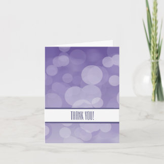 Carte de remerciement Purple Bokeh