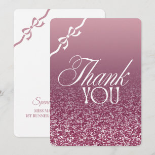 Carte de remerciement Reine de beauté Berry Glam P