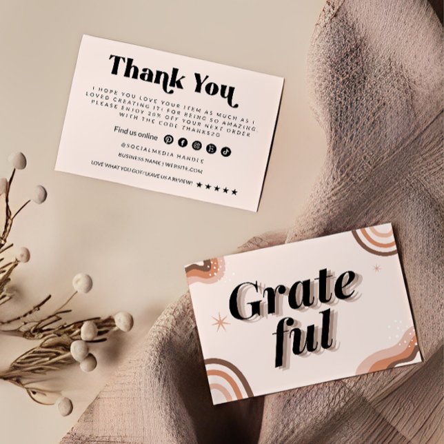Carte de remerciement rétro pour entreprise (Créateur téléchargé)
