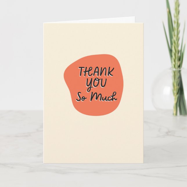 Carte de remerciement sincère (Devant)