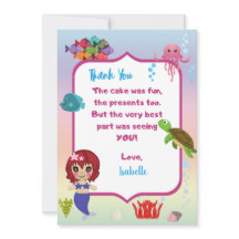 Carte de remerciement sirène