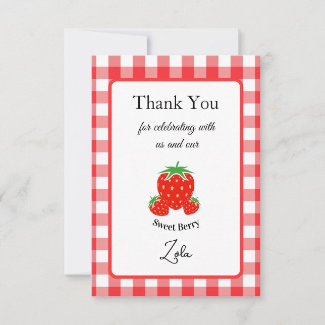 Carte de remerciement Sweet Berry pour enfants (Devant)