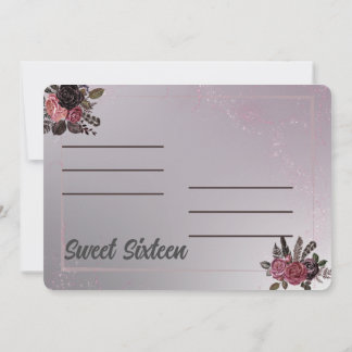 Carte de remerciement Sweet Sixteen