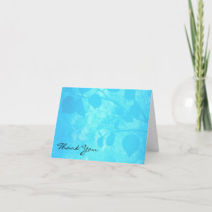 Carte de remerciement Sympathie - Arbres en bleu h