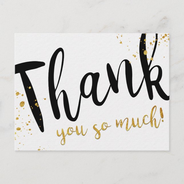 Carte de remerciement *Thank You* en anglais (Devant)