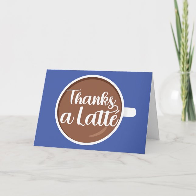 Carte de remerciement Thanks a Latte (Devant)